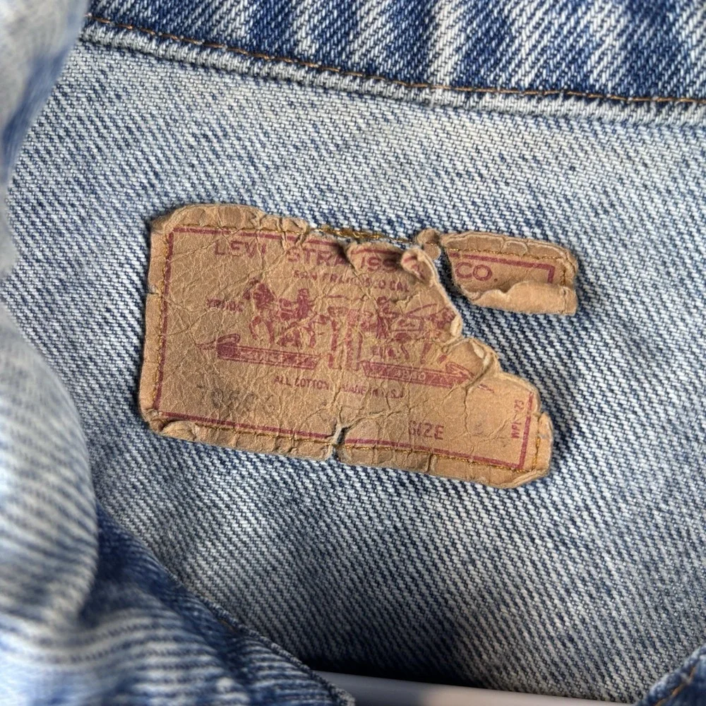 Vintage Levis‎ Trucker Jean Jacket Mens 40 Type 3 Denim 70506 Made USA 80s